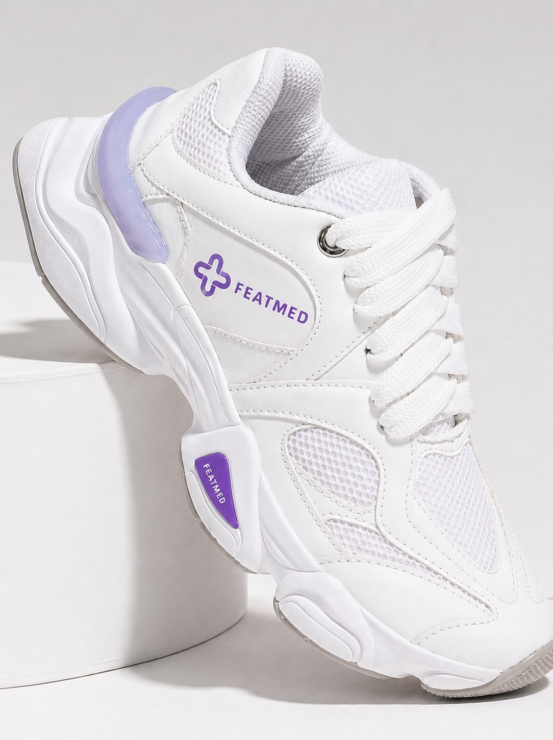 Tênis FEATMED Performance Branco/Lilás